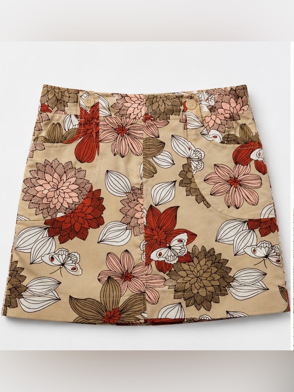 ANN TAYLOR LOFT Floral Butterfly Print Warm 🏆